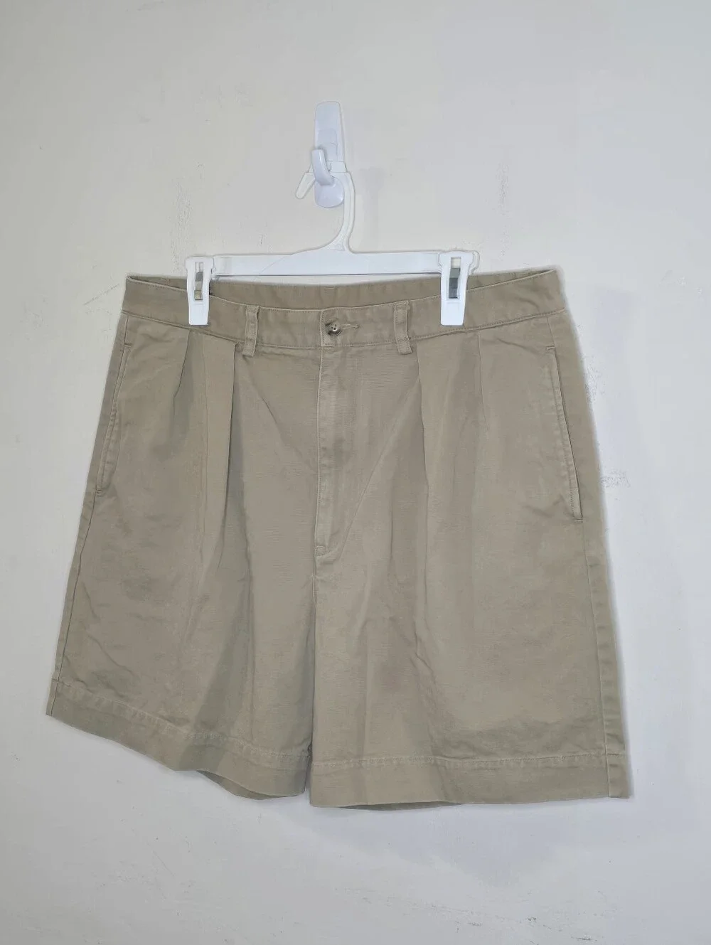 Polo Ralph Lauren Polo Chino Shorts Men's Size 34 Khaki Pleated 100% Cotton